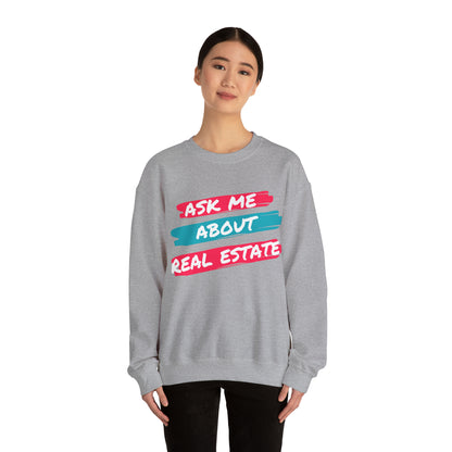 Ask me about Real Estate Unisex Heavy Blend™ Crewneck Sweatshirt