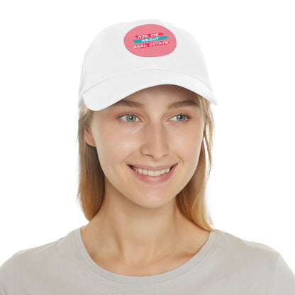 Ask me about Real Estate Dad Hat with Leather Patch (Round)