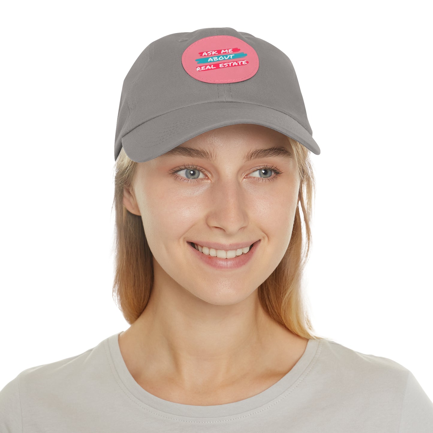 Ask me about Real Estate Dad Hat with Leather Patch (Round)