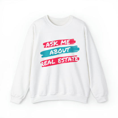 Ask me about Real Estate Unisex Heavy Blend™ Crewneck Sweatshirt