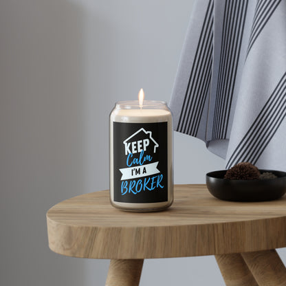 Keep Calm I'm A Broker  Scented Candle, 13.75oz