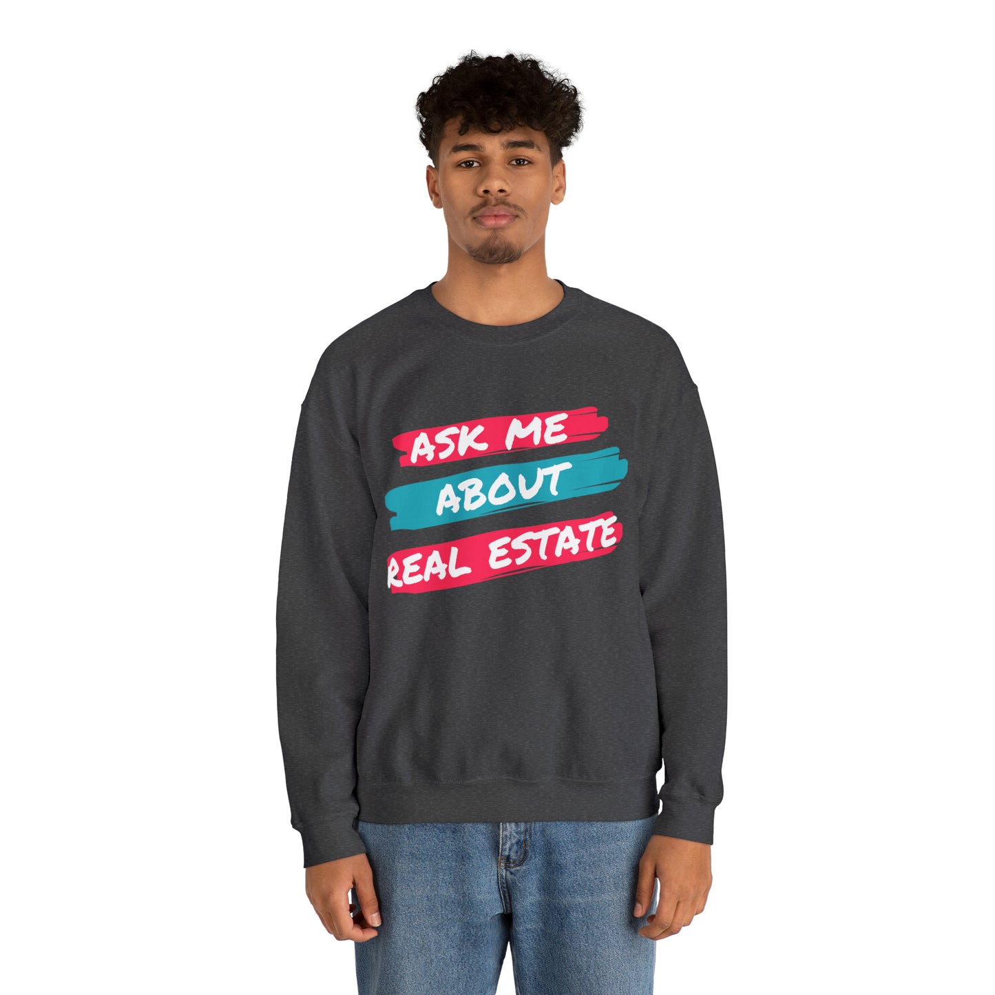 Ask me about Real Estate Unisex Heavy Blend™ Crewneck Sweatshirt