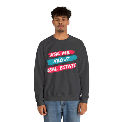 Ask me about Real Estate Unisex Heavy Blend™ Crewneck Sweatshirt