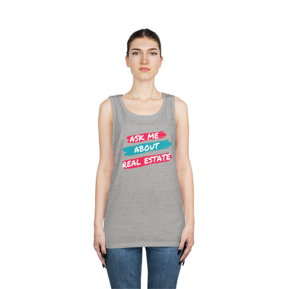 Ask me about Real Estate Unisex Heavy Cotton Tank Top