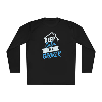 Keep Calm I'm a Broker Unisex Lightweight Long Sleeve Tee