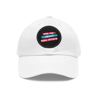 Ask me about Real Estate Dad Hat with Leather Patch (Round)