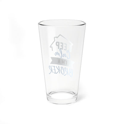 Keep Calm I'm a Broker Mixing Glass, 16oz