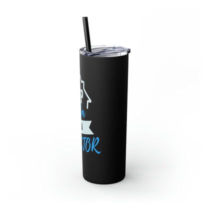 Keep Calm I’m a Realtor Skinny Tumbler with Straw, 20oz