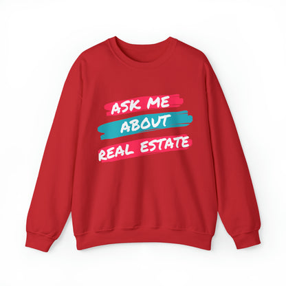 Ask me about Real Estate Unisex Heavy Blend™ Crewneck Sweatshirt