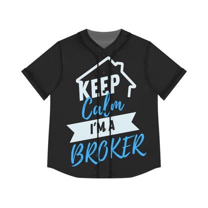 Keep Calm I'm a Broker Women's Baseball Jersey - Custom Jersey