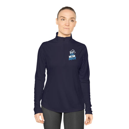 Keep Calm I'm A Broker Ladies Quarter-Zip Pullover