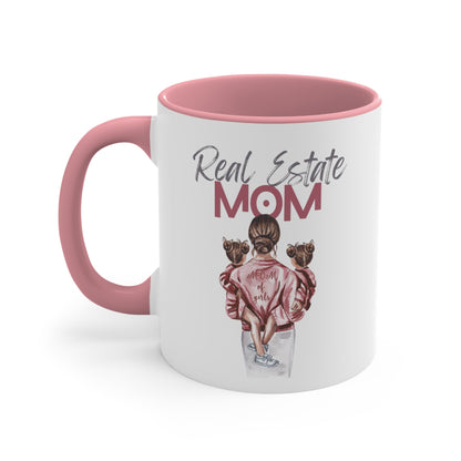 Real Estate Mom Accent Coffee Mug, 11oz