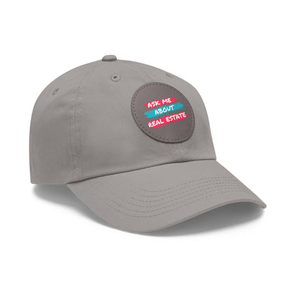 Ask me about Real Estate Dad Hat with Leather Patch (Round)