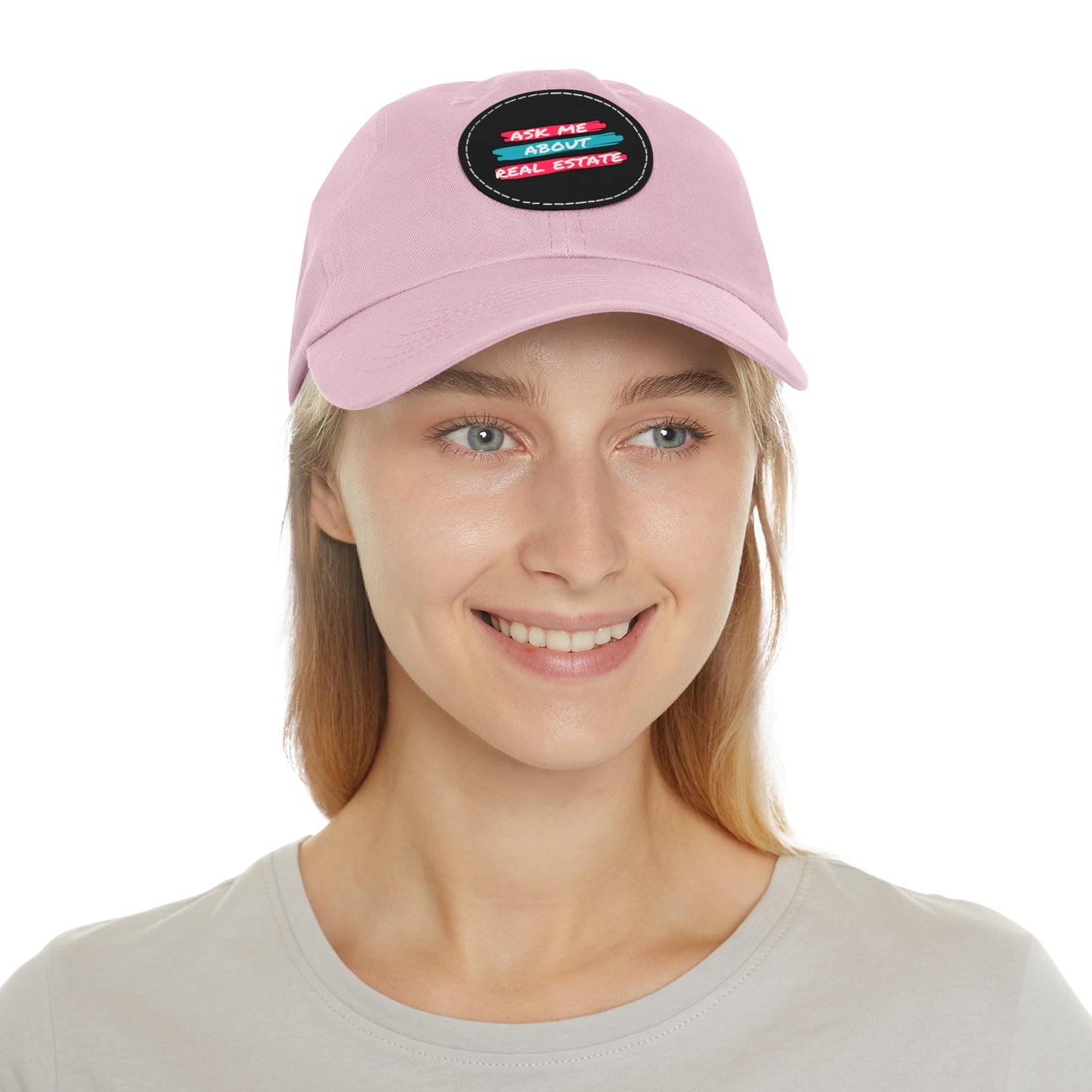 Ask me about Real Estate Dad Hat with Leather Patch (Round)