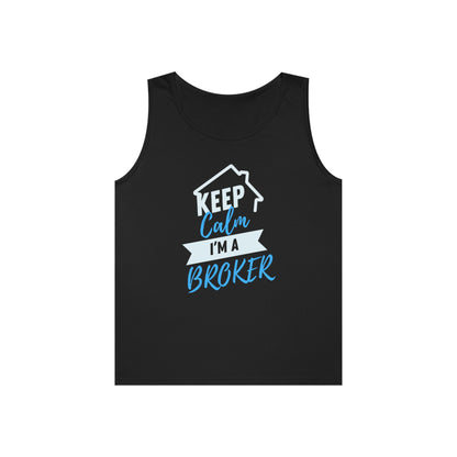 Keep Calm I'm A Broker Unisex Heavy Cotton Tank Top