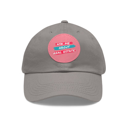 Ask me about Real Estate Dad Hat with Leather Patch (Round)