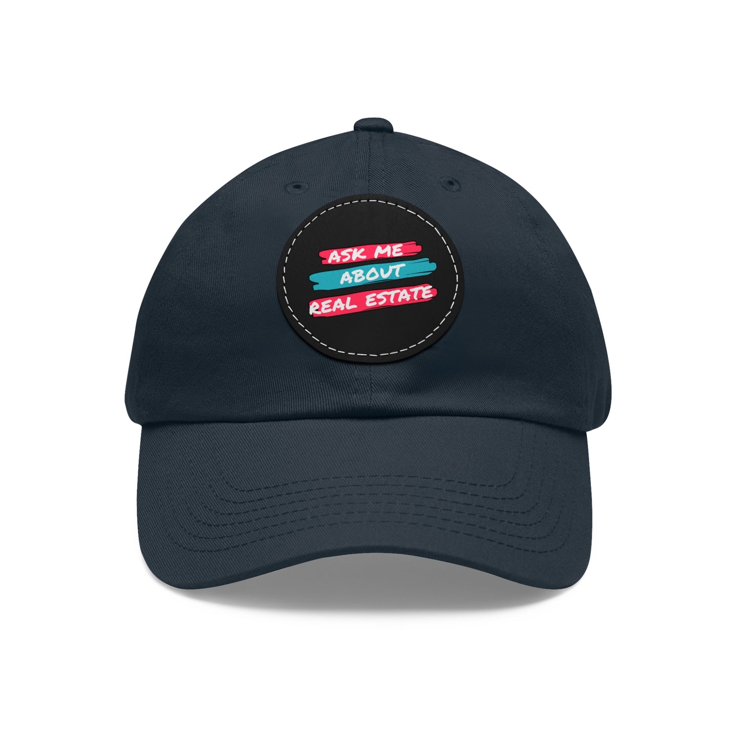 Ask me about Real Estate Dad Hat with Leather Patch (Round)