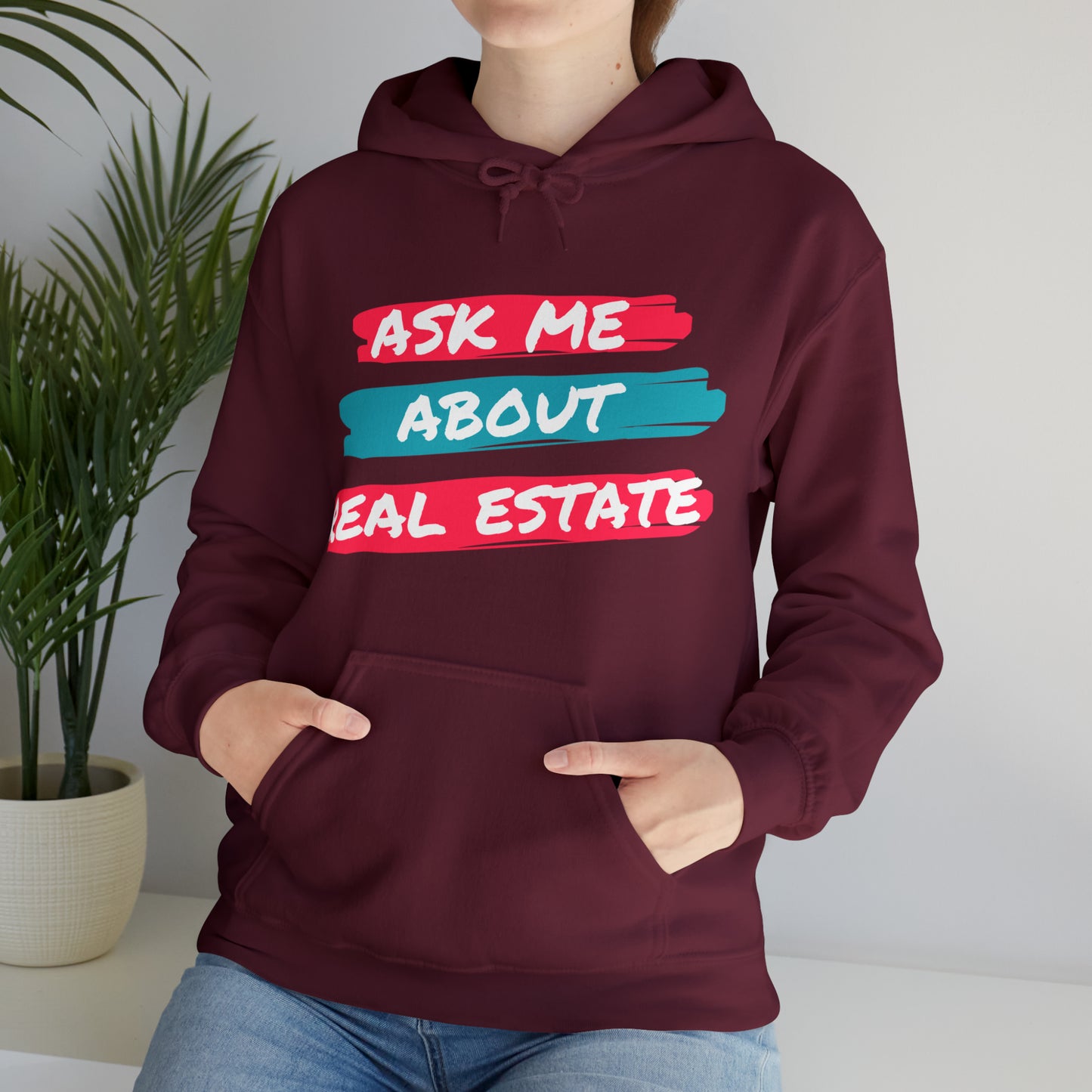 Ask me about Real Estate Unisex Heavy Blend™ Hooded Sweatshirt