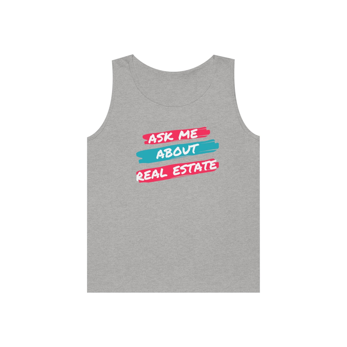 Ask me about Real Estate Unisex Heavy Cotton Tank Top