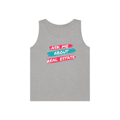 Ask me about Real Estate Unisex Heavy Cotton Tank Top