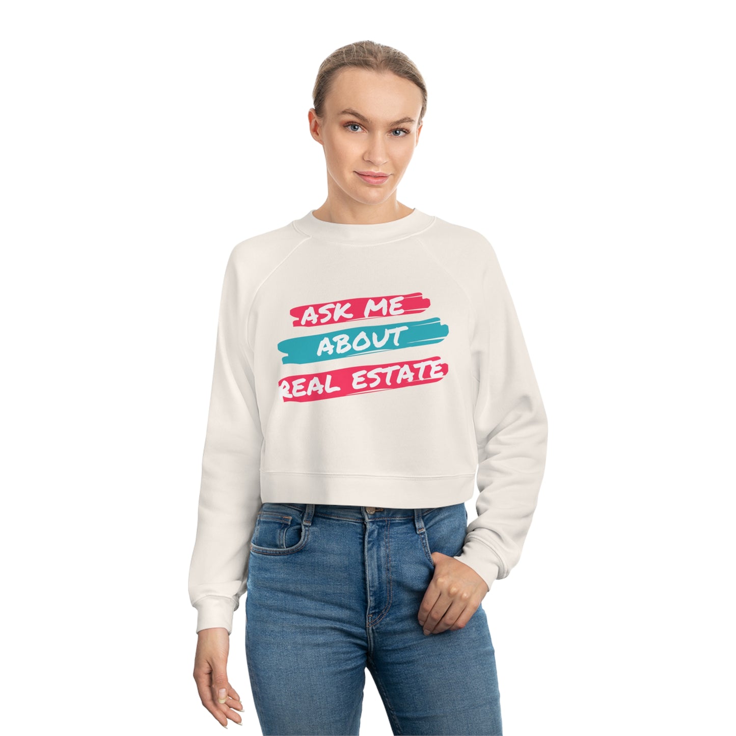 Ask me about Real Estate Women's Cropped Fleece Pullover