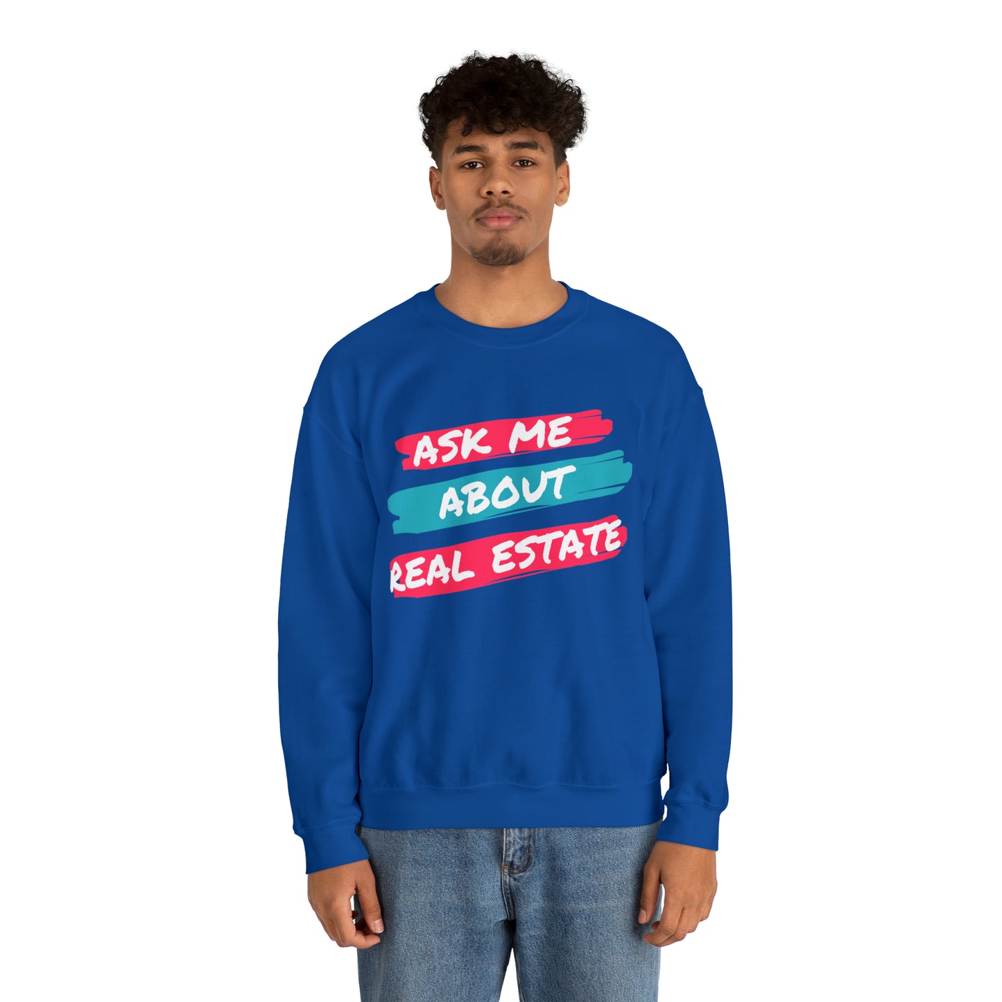 Ask me about Real Estate Unisex Heavy Blend™ Crewneck Sweatshirt