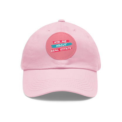 Ask me about Real Estate Dad Hat with Leather Patch (Round)