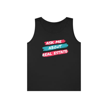 Ask me about Real Estate Unisex Heavy Cotton Tank Top