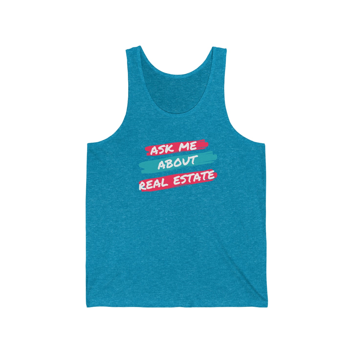 Ask me about Real Estate Unisex Jersey Tank