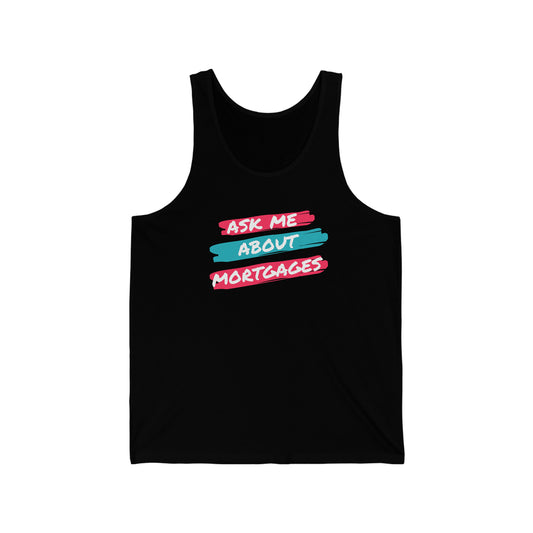 Ask me about mortgages Custom Jersey Tank