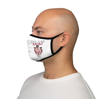 Real Estate Mom Fitted Polyester Custom Face Mask