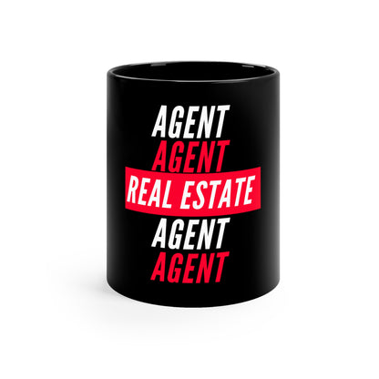 Real Estate Agent 11oz Black Mug - Custom Real-estate Accessories