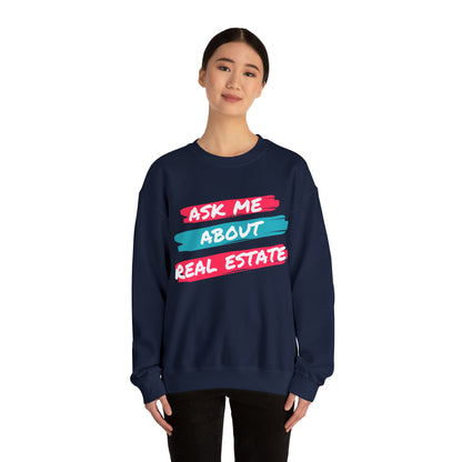 Ask me about Real Estate Unisex Heavy Blend™ Crewneck Sweatshirt