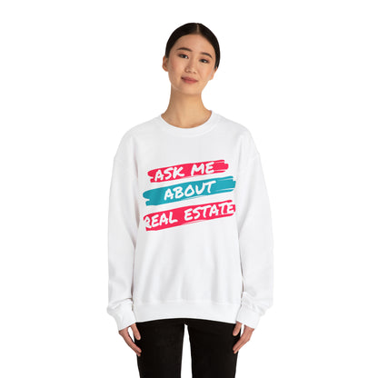 Ask me about Real Estate Unisex Heavy Blend™ Crewneck Sweatshirt