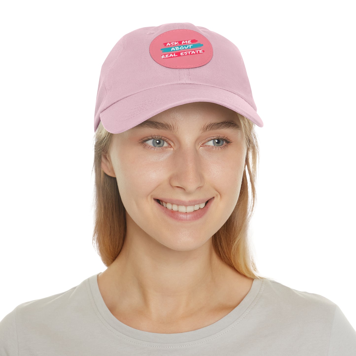 Ask me about Real Estate Dad Hat with Leather Patch (Round)