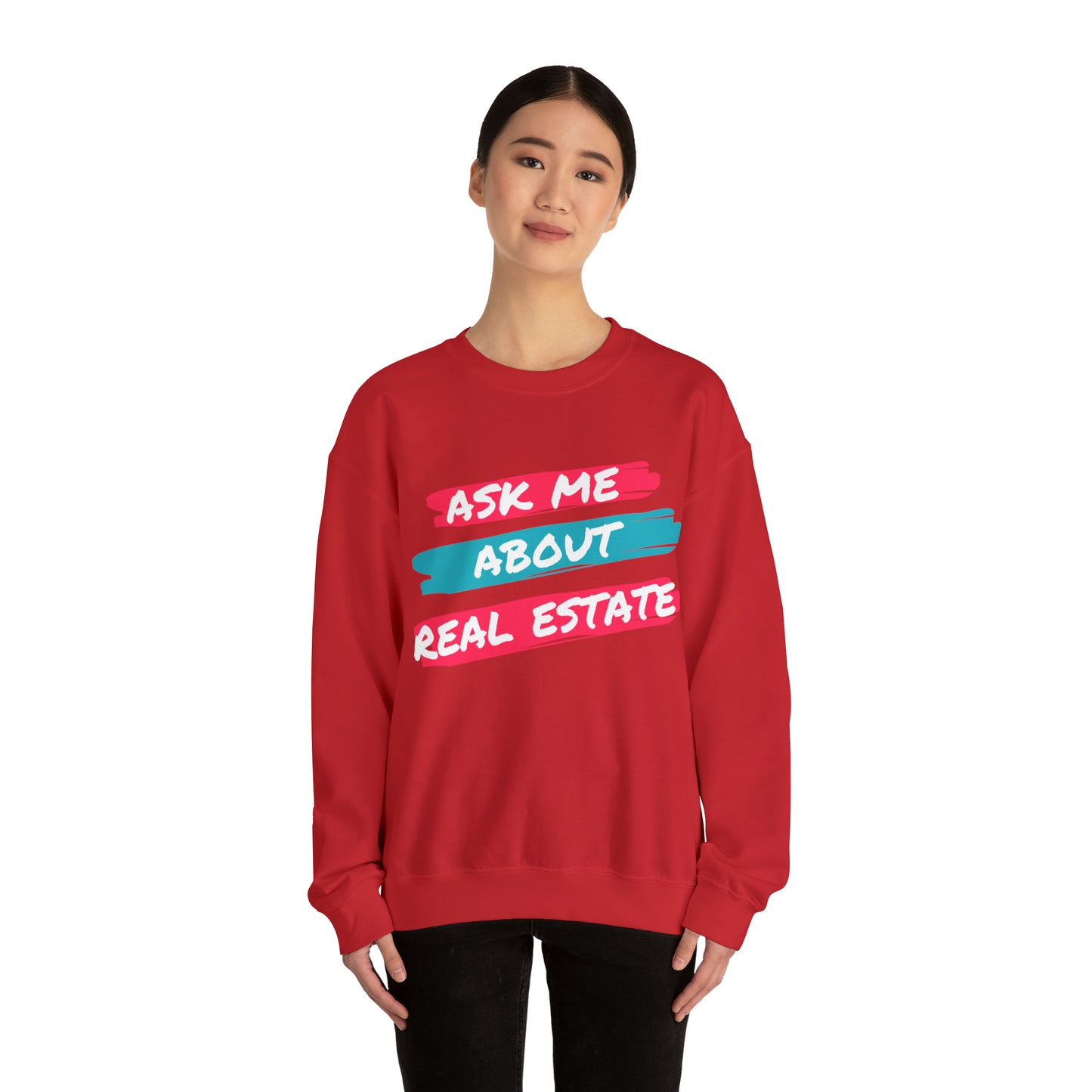 Ask me about Real Estate Unisex Heavy Blend™ Crewneck Sweatshirt