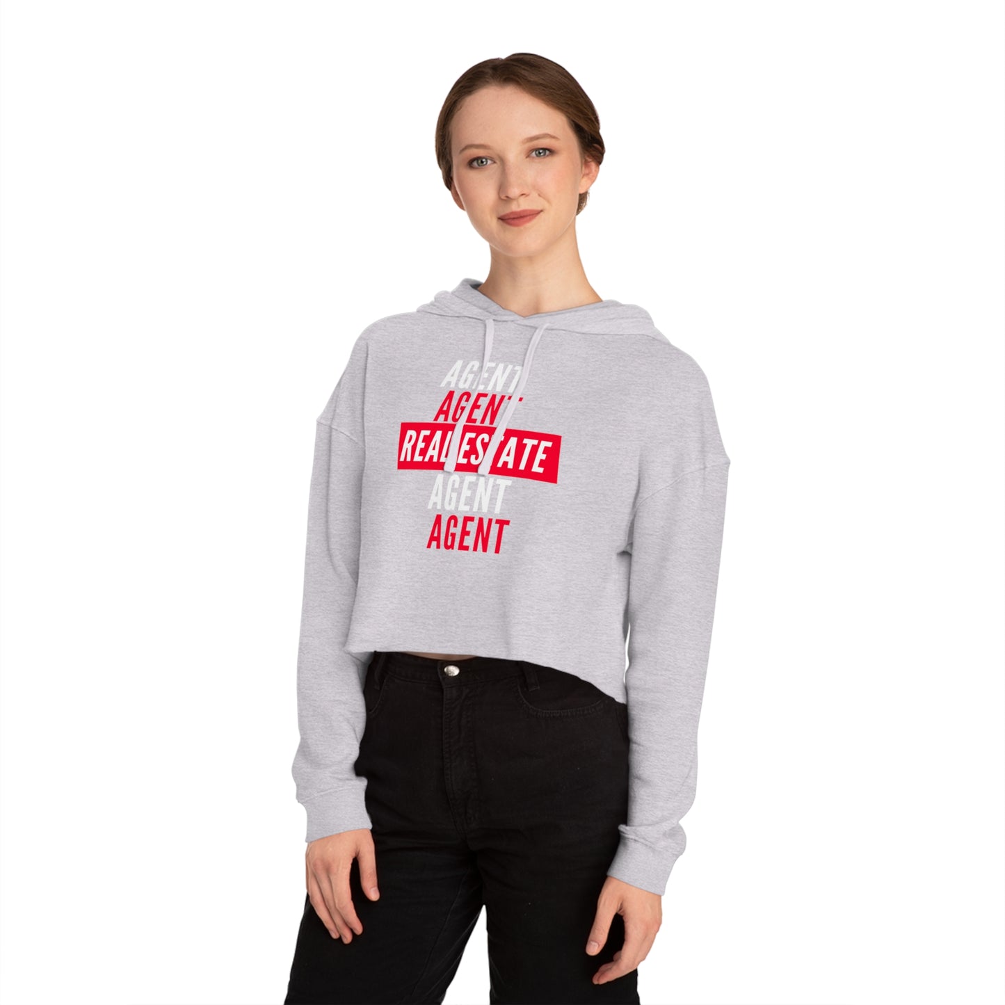 Real Estate Agent Women’s Cropped Hooded Sweatshirt