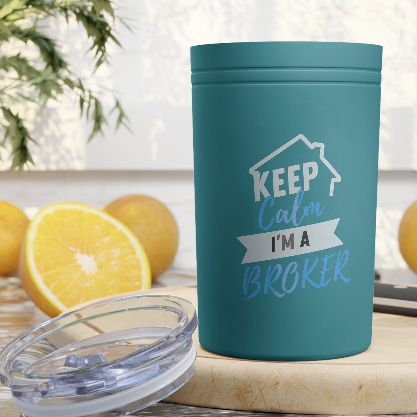 Keep Calm I'm A Broker Vacuum Insulated Tumbler, 11oz