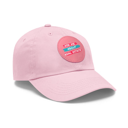 Ask me about Real Estate Dad Hat with Leather Patch (Round)