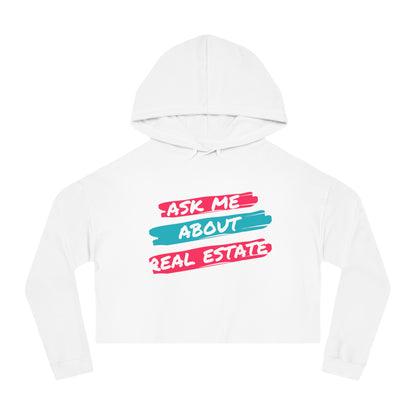 Ask me about Real Estate Women’s Cropped Hooded Sweatshirt