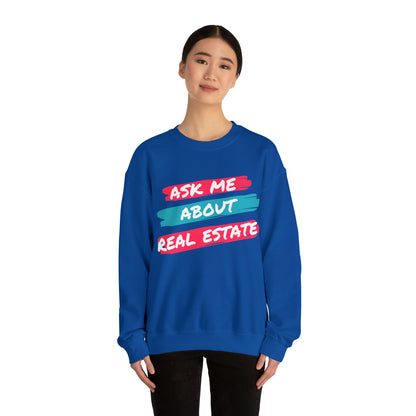 Ask me about Real Estate Unisex Heavy Blend™ Crewneck Sweatshirt