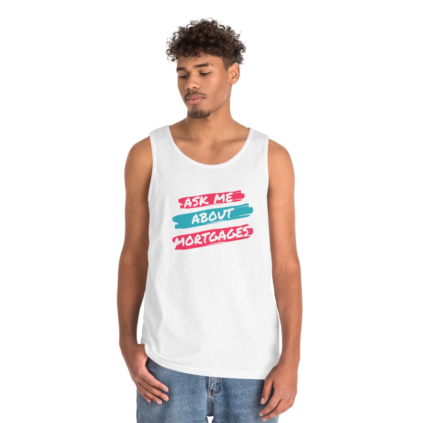 Ask me about Mortgages Unisex Heavy Cotton Tank Top