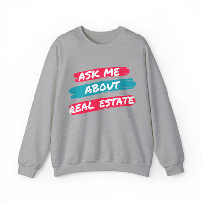 Ask me about Real Estate Unisex Heavy Blend™ Crewneck Sweatshirt