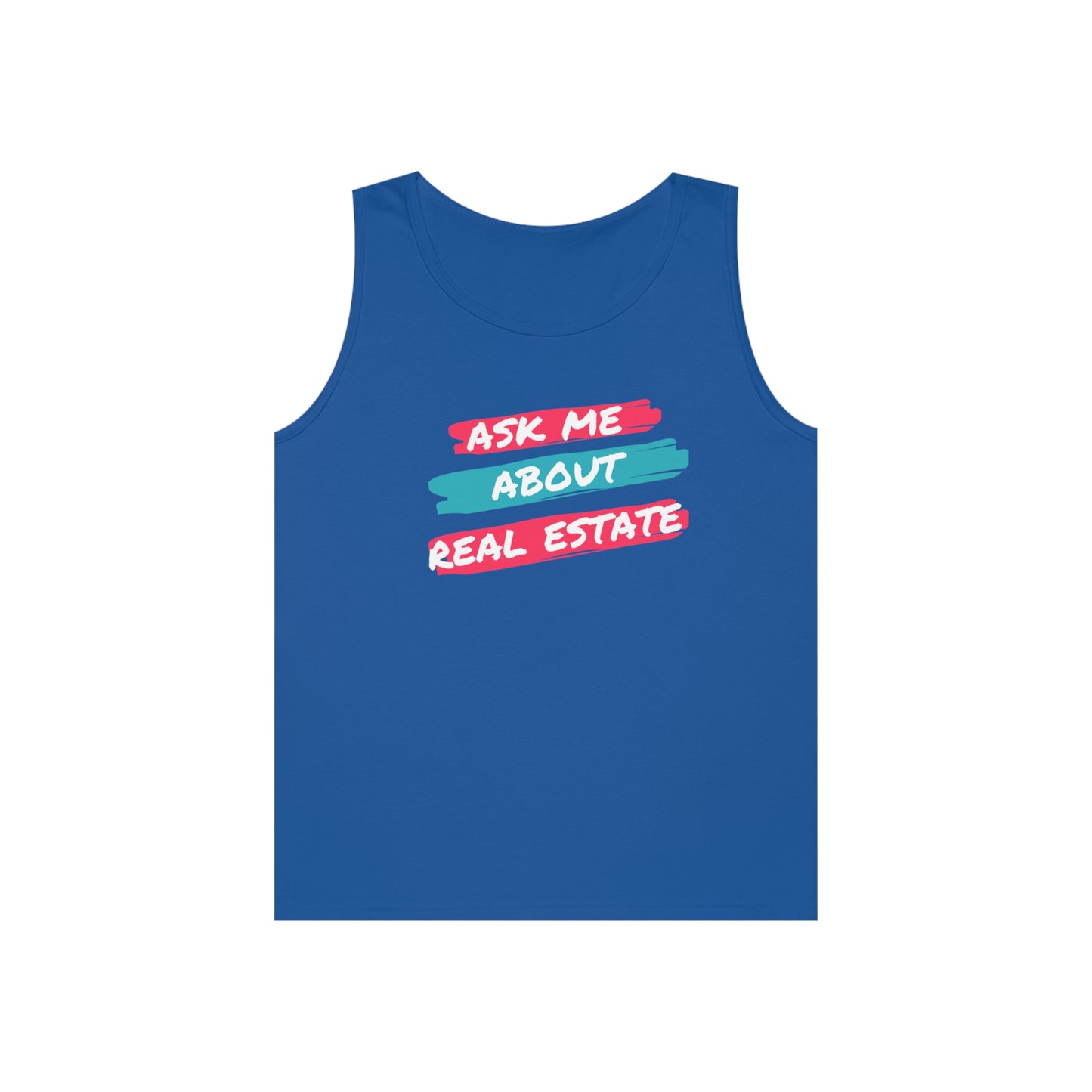 Ask me about Real Estate Unisex Heavy Cotton Tank Top