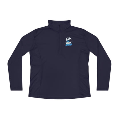 Keep Calm I'm A Broker Ladies Quarter-Zip Pullover