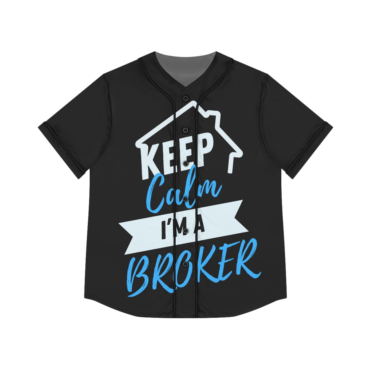 Keep Calm I'm a Broker Women's Baseball Jersey - Custom Jersey