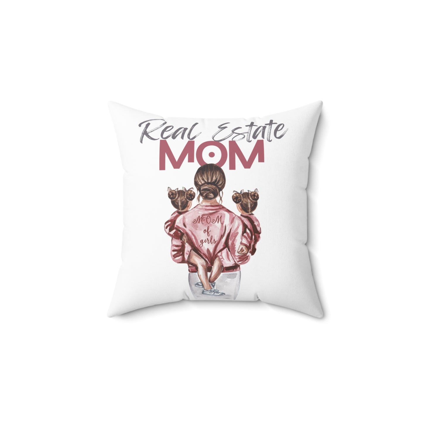 Real Estate Mom Spun Polyester Square Pillow