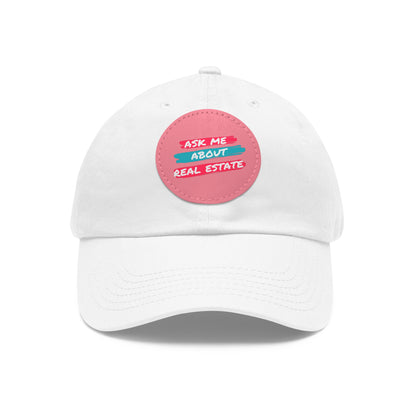 Ask me about Real Estate Dad Hat with Leather Patch (Round)