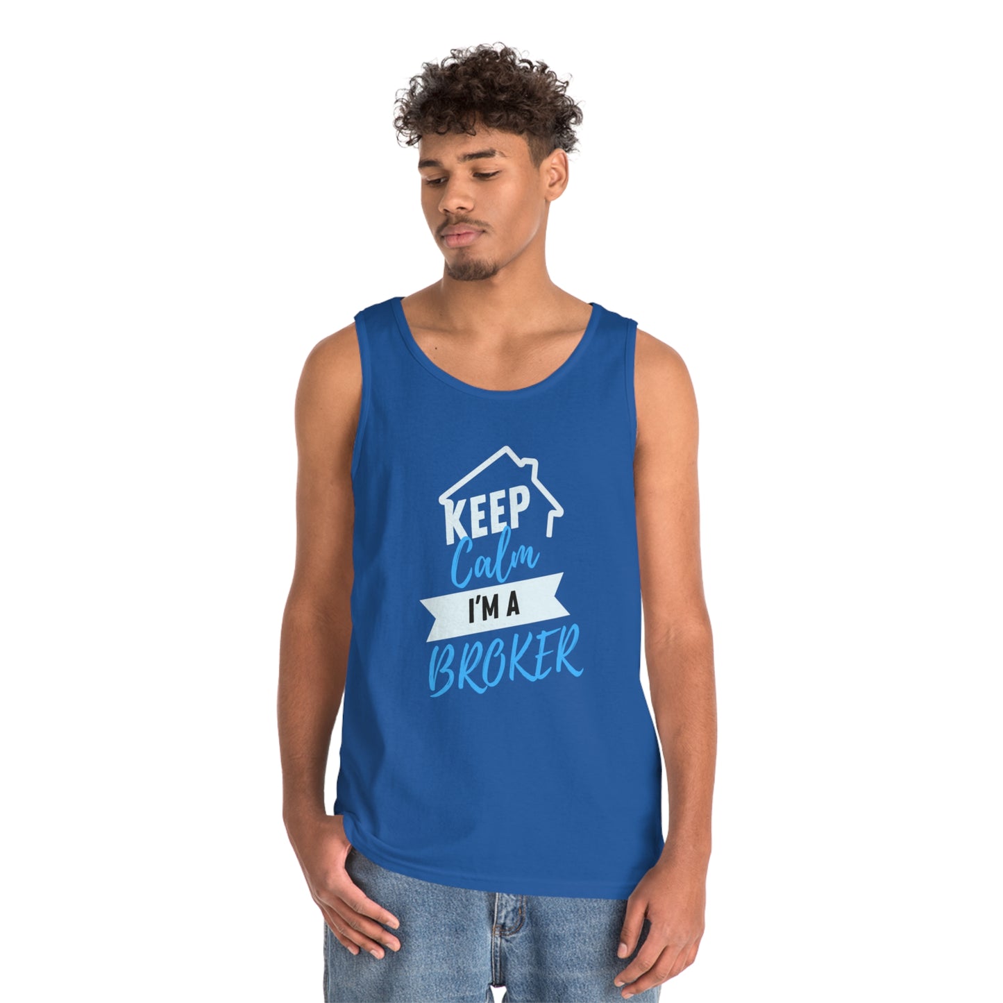 Keep Calm I'm A Broker Unisex Heavy Cotton Tank Top