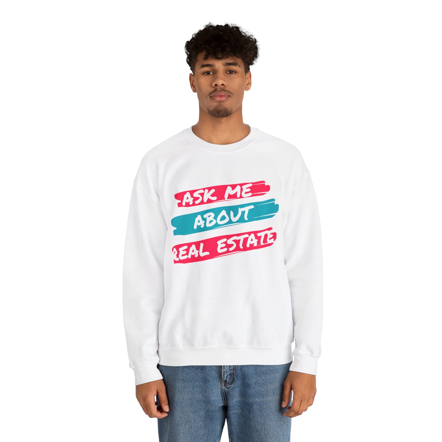 Ask me about Real Estate Unisex Heavy Blend™ Crewneck Sweatshirt